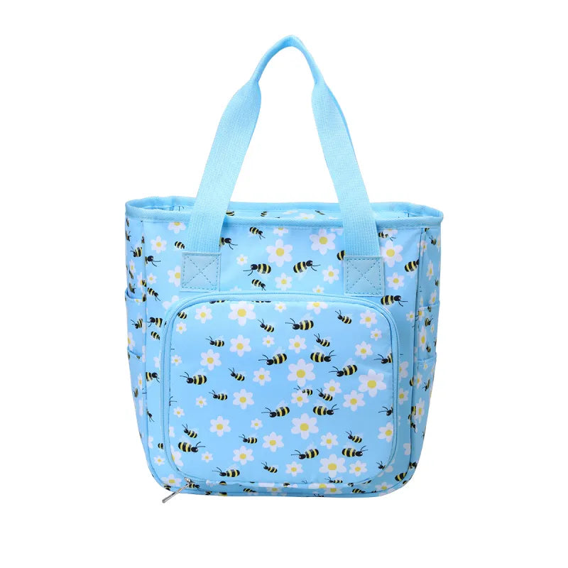Yarn & Crochet Project Tote — Blue Bee — supplier product photo; styling supplies excluded